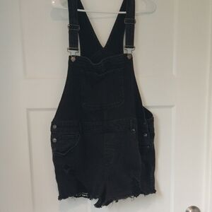 No Boundaries Black Denim Overalls